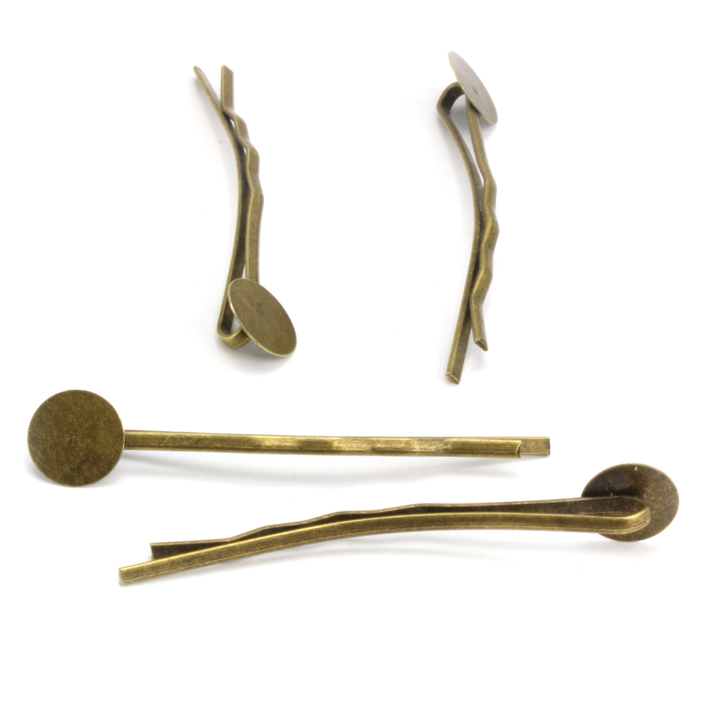Rivets and Findings Oxidized Brass Hair Pins, Pack of 4